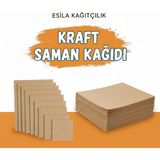 Esila Kağıtçılık A4 Kraft Saman Kağıdı Paketleme Hobi Etiket Kağıdı 120 Gram 100 Adet (0,748KG) - Beyaz - standart