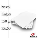 Esila Kağıtçılık Amerikan Bristol Karton 350 gr - 50ADET 35X50 - Beyaz - standart