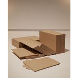 Esila Kağıtçılık Kraft Baskısız Boş Karft 50 Adet Kartvizit, Not Kartı, Hediye Notu, Boş Kraft Kağıt (0,0594 Kg) - Acı Kahverengi