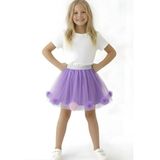 Esila Kids Kız Çocuk Etek Çiçek Desenli 4-14 Yaş - Mor - 4 - 5 Yaş