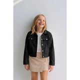Esila Kids Kız Çocuk Gabardin Ceket Yazlık Ince Ceket - 6 - 7 Yaş - Siyah