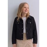 Esila Kids Kız Çocuk Mikro Süet Ceket - 6 - 7 Yaş - Siyah