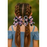 Esila Kids "Kız Çocuk Toka Leopar Desenli Fiyonk Model 2’Li Set, Renkli Saç Aksesuarı"