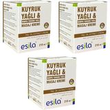 Esila Kuyruk Yağı Masaj Kremi 210 ml x 3 Adet Krem Renkli Etkili Masaj İçin Özel Formül