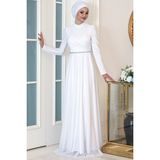 Esilanur Işıl Tesettür Abiye Beyaz - 42