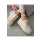 Esilapark Mıla Sneaker Yüksek Bağcıklı Bez Canvas Orijinal Keten Spor Ayakkabı Kotnel