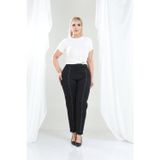 Esina Kadın Dalgıç / Scuba Kumaş Bilek Boy Pantolon İnci Detaylı
