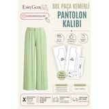 Esin'in Diktikleri Bol Paça Kemerli Pantolon Kalıbı | 36-56 Beden | Kağıt Baskı | Profesyonel Dikiş Kalıbı