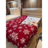 Esinti Çift Kişilik Pamuk Battaniye %100 Organik Pamuk-Yatak Odanıza Şıklık Katacak - 200 x 220 cm - Kırmızı