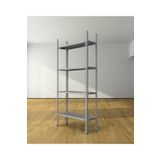 esinti home Çelik Raf 31x93x200 Cm 4 Katlı Gri Boyalı - Raf, Depo, Bakkal, Kiler, Dosya, Market, Kitaplık Rafı