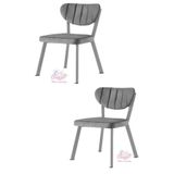 Esinti Metal Sandalye Renkli Ayak 2 Li Set Cafe,Restaurant,Mutfak,Salon,Yemek Odası Sandalyesi Beyaz