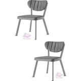 Esinti Metal Sandalye Renkli Ayak 2 Li Set Cafe,Restaurant,Mutfak,Salon,Yemek Odası Sandalyesi Siyah
