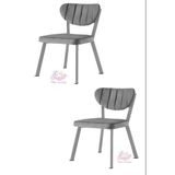 Esinti Metal Sandalye Renkli Ayak 2 Li Set Cafe,Restaurant,Mutfak,Salon,Yemek Odasi Sandalyesi