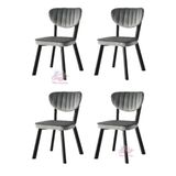 Esinti Metal Sandalye Renkli Ayak 4 Lu Set Cafe,Restaurant,Mutfak,Salon,Yemek Odasi Sandalyesi