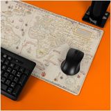 Eski Dünya Retro Haritası Tasarımlı Büyük Boy Oyuncu Mousepad Mouse Pad - Fare Altlığı
