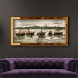 Eski Haliç Aynalı Çerçeveli Duvar Sanatı Kanvas Tablo 70x130 cm 27092022223714