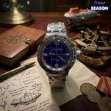 Eski Yeni Antik Vostok Amphibia 420648 Otomatik 200M Dalgıç Kol Saati – Lacivert Izgara Kadran – 420 Kasa