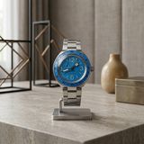 Eski Yeni Antik Vostok Amphibia 96076A Neptune Gmt Otomatik Erkek Kol Saati Mavi Kadran