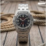 Eski Yeni Antik Vostok Komandirskie 350751 Otomatik Erkek Kol Saati 100M Mekanik Çelik Kordon 2416B - Siyah