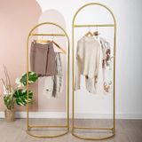 Eskimo İkili Gold Metal Ayaklı Askılık Gold