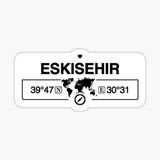 Eskişehir Gps Harita Sticker Oto Araba Yapıştırma 17CM yazı 108