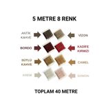 Eskişehir hobi sanat 1 Mm 5 Metre 8 Renk Mumlu ip ( TOPLAM 40 METRE ) Kolye Takı Tasarım Makrome Bileklik Saraç İpi