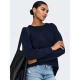 Eskişehir Mağazacılık 15383977 Onlalıvıa Ls Hıgh-Low Q Neck Noss Knt - Night Sky