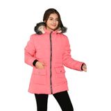 ESKİŞEHİR YUMURCAK KIZ ÇOCUK İÇİ KÜKLÜ KABAN MONT PEMBE 13-14 Yaş