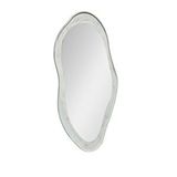 Eskitme Asimetrik Ayna 50x106 cm Beyaz