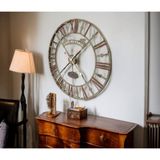 Eskitme Cafe de Paris 73 Cm Roma Rakamlı Duvar Saati PL-7302E