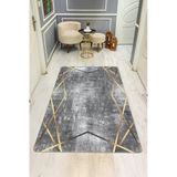 Eskitme Desenli Dijital Baskı Kaymaz Taban Halı H0075 Renkli 140 X 200