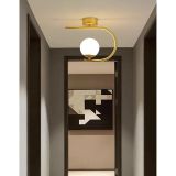 Eskitme Gold Kasalı Avize, Beyaz Camlı