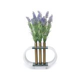 Eskitme Metal Detaylı Oval Yeşil Mermer Obje