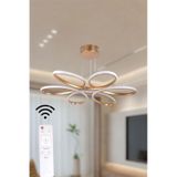 Eskitme Papatya 3 Renk Kumandalı Beyaz&sarı&günışığı Led Avize Eskitme - Gold