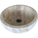 Eskitme Traverten Dışı Patlatma Mini Lavabo