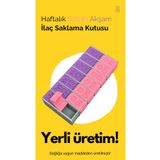 ESL Decor Haftalık Sabah Akşam ilaç kutusu - İlaç Saklama Ve Takip Kutusu - İlaç kutusu