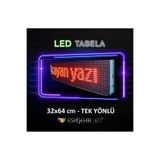 ESLED Kayan Yazı Led Tabela 32x64 Cm Tek Renk KIRMIZI Tek Yönlü