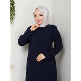 Eslemnur Çadır Taşlı Ferace - Lacivert - 50