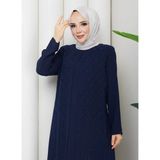 Eslemnur Elbise Yağmur Taşlı Anne Elbisesi - Lacivert - 58
