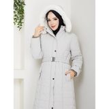 Eslemnur Nova Kumaş Şişme Mont 100CM - 52 - Krem