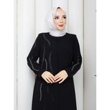Eslemnur Sima Elbise Büyük Beden Anne Elbisesi - 52 - Siyah