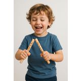Eslenta Anaokulu ve Okul Öncesi Perküsyon Tasarım Müzik Aleti Ahşap 2 Adet Ritim Çubuğu