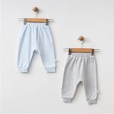 Eslenza Bebek 2'li Bady Pantolon - Bebe Mavi - Gri - 6 Ay