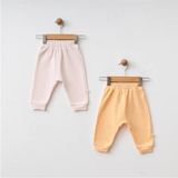 Eslenza Bebek 2'li Bady Pantolon - Pembe ve Somon - 9 Ay