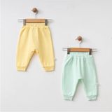 Eslenza Bebek 2'li Bady Pantolon - Sarı ve Mint Yeşili - 9 Ay