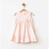Eslenza Organik Kız Bebek Bambu Elbise - Pembe - 9 Ay