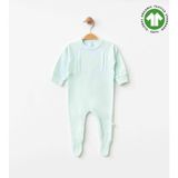 Eslenza Organik Patikli Erkek Bebek Tulum - Bebe Mavi - Bebek Mavisi - 3 Ay