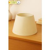 Eslight İnce Hasır Kumaş Krem Abajur Başlığı 22 cm T31