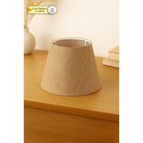 Eslight Modern Abajur Başlığı 22CM - Beyaz - Kahverengi