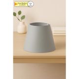 Eslight Modern Abajur Başlığı 22CM - Gri - Beyaz
